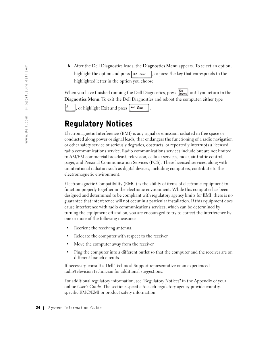 Regulatory notices | Dell Latitude C640 User Manual | Page 26 / 192