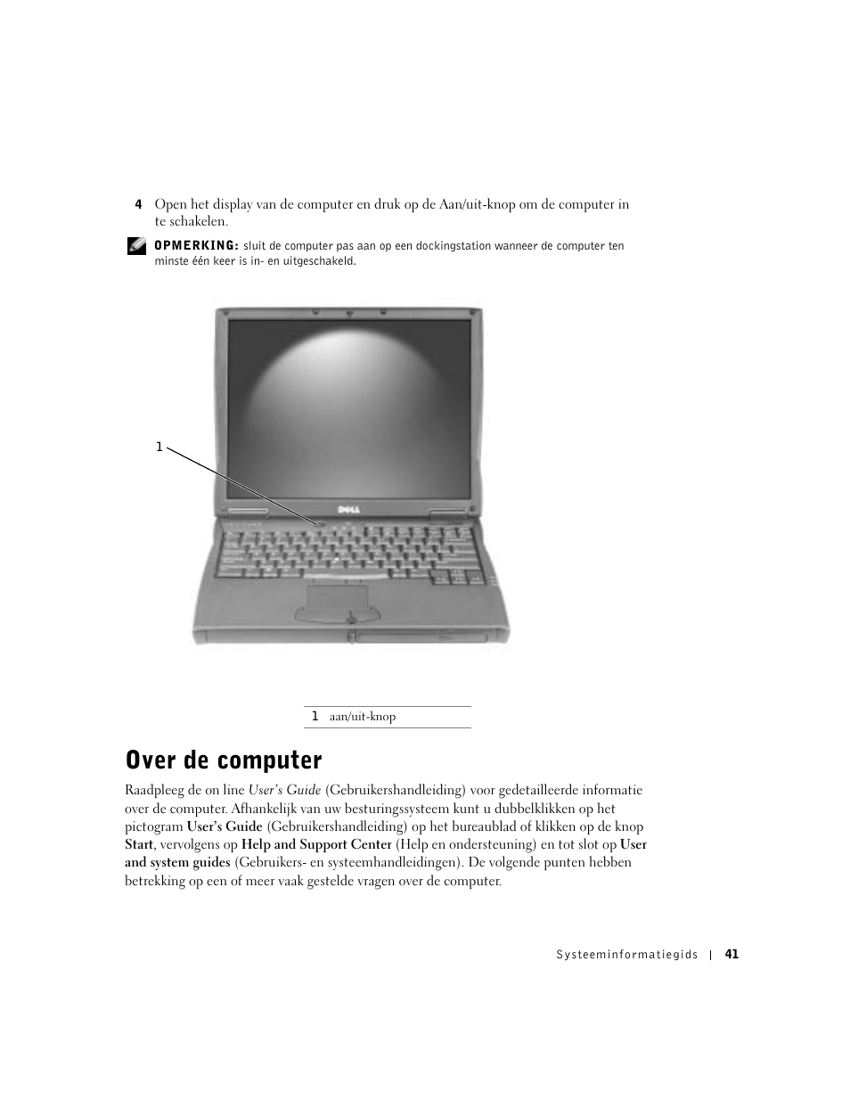 Over de computer | Dell Latitude C640 User Manual | Page 43 / 192