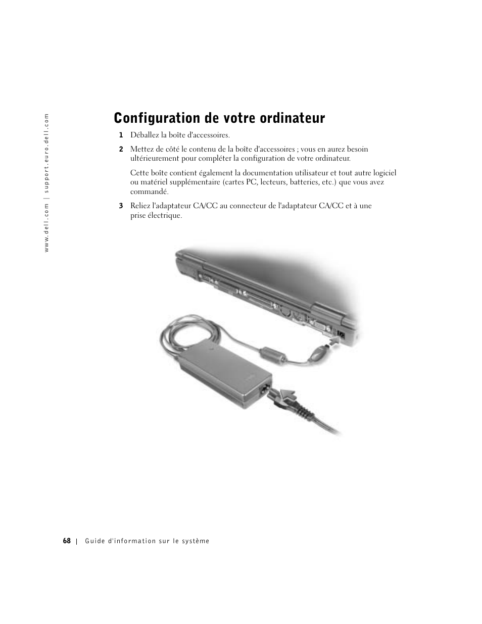 Configuration de votre ordinateur | Dell Latitude C640 User Manual | Page 70 / 192