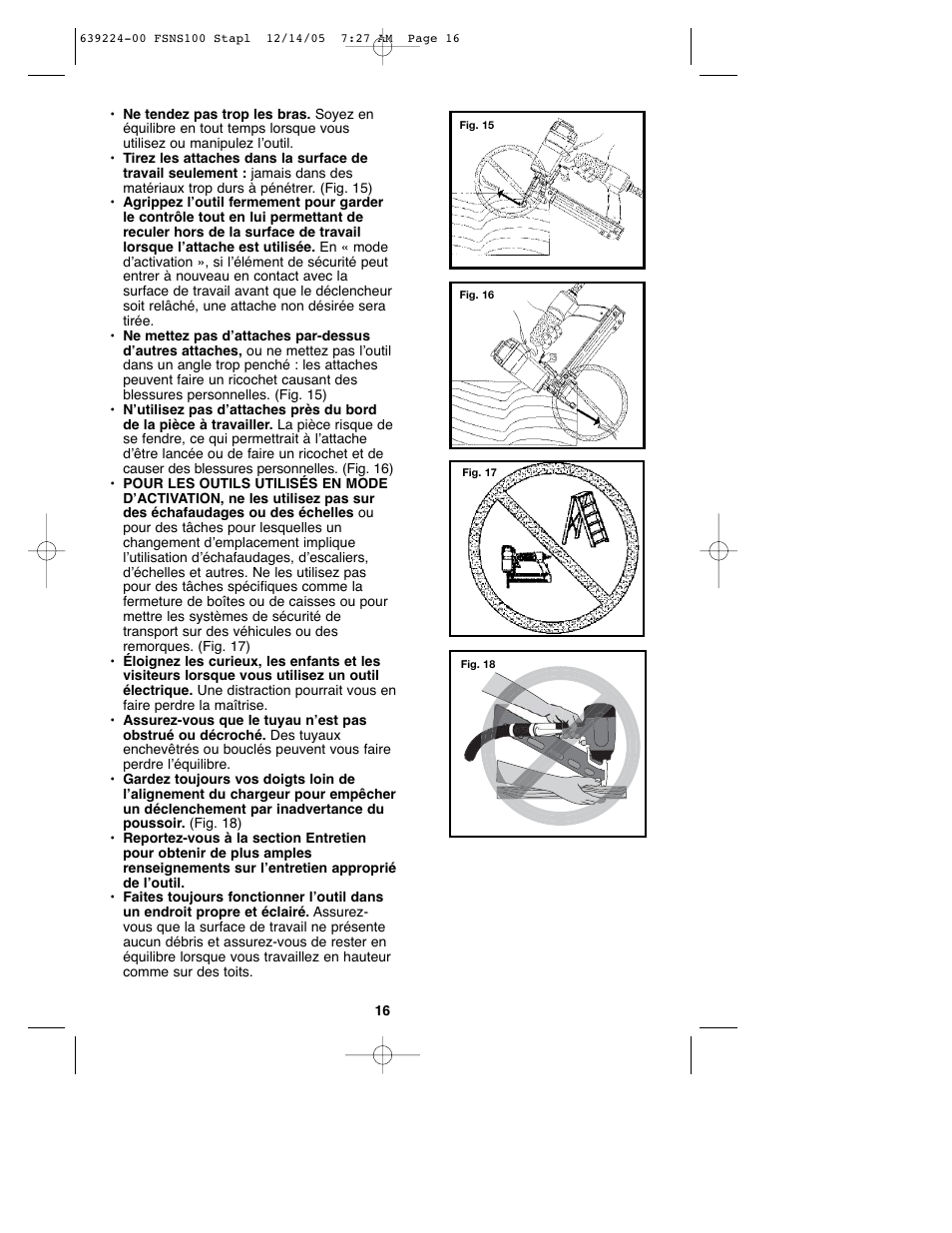 Black & Decker FSNS100 User Manual | Page 16 / 38