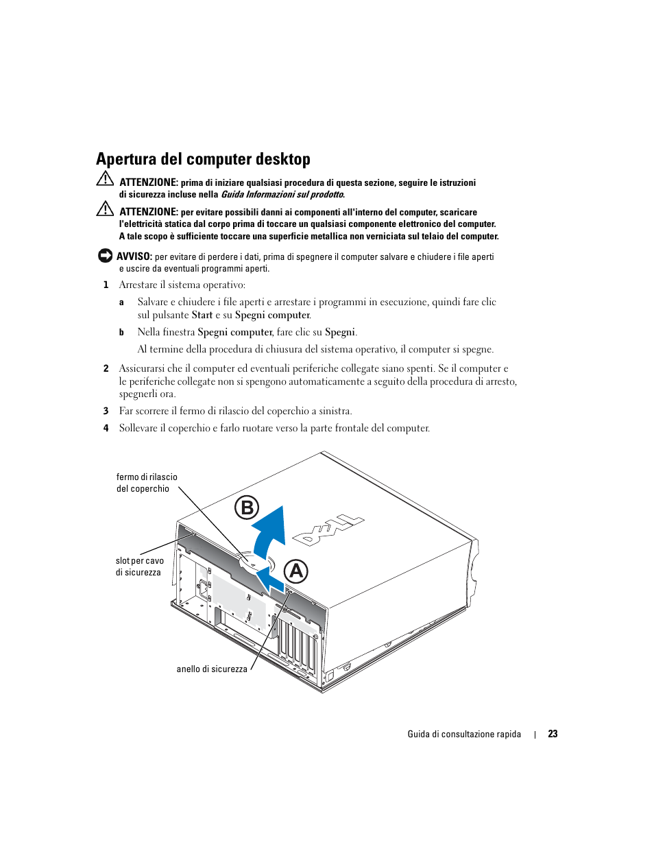 Apertura del computer desktop | Dell Precision 370 User Manual | Page 145 / 204