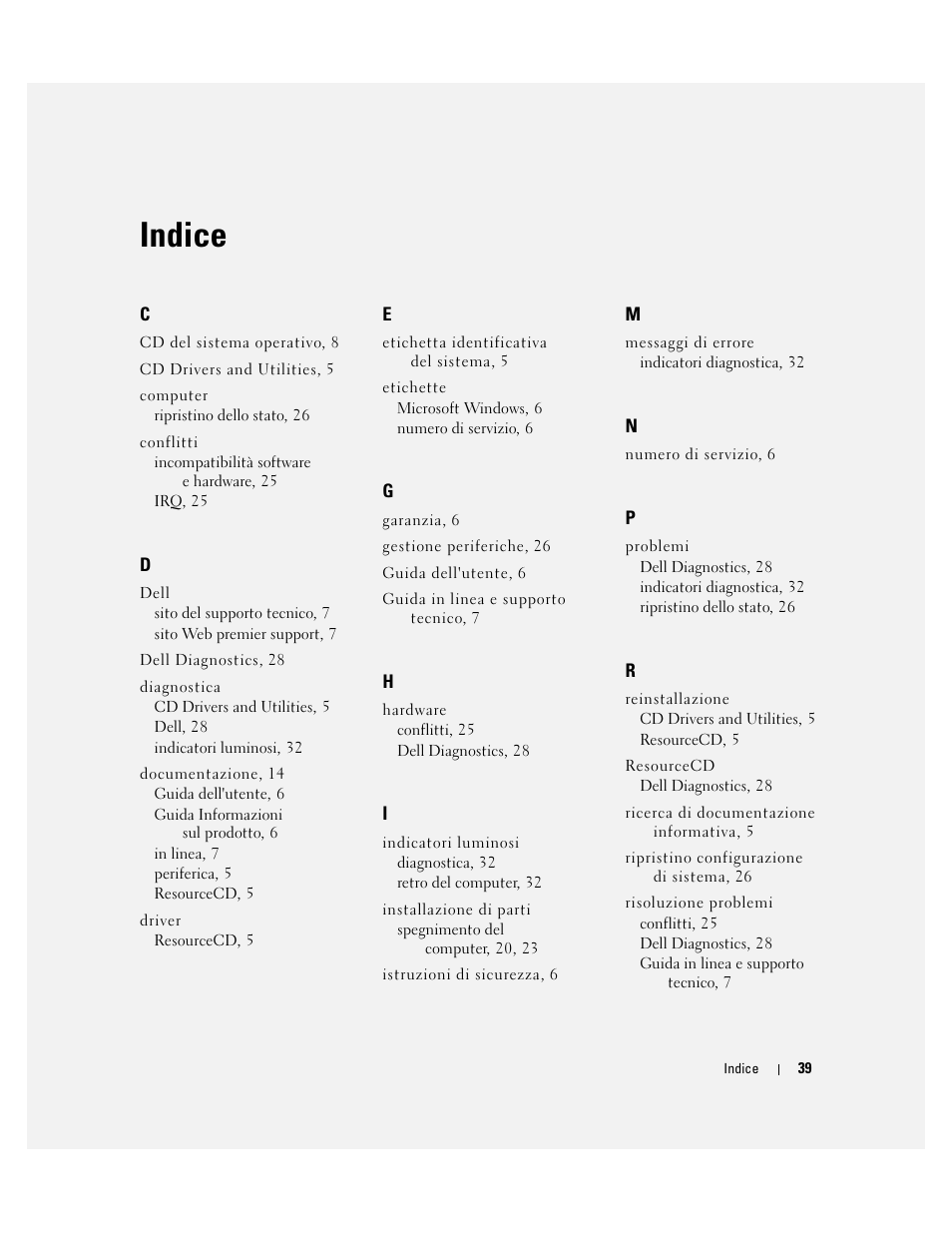 Indice | Dell Precision 370 User Manual | Page 161 / 204