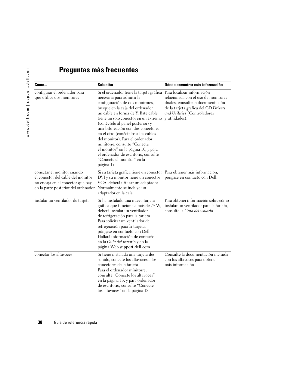 Preguntas más frecuentes | Dell Precision 370 User Manual | Page 200 / 204