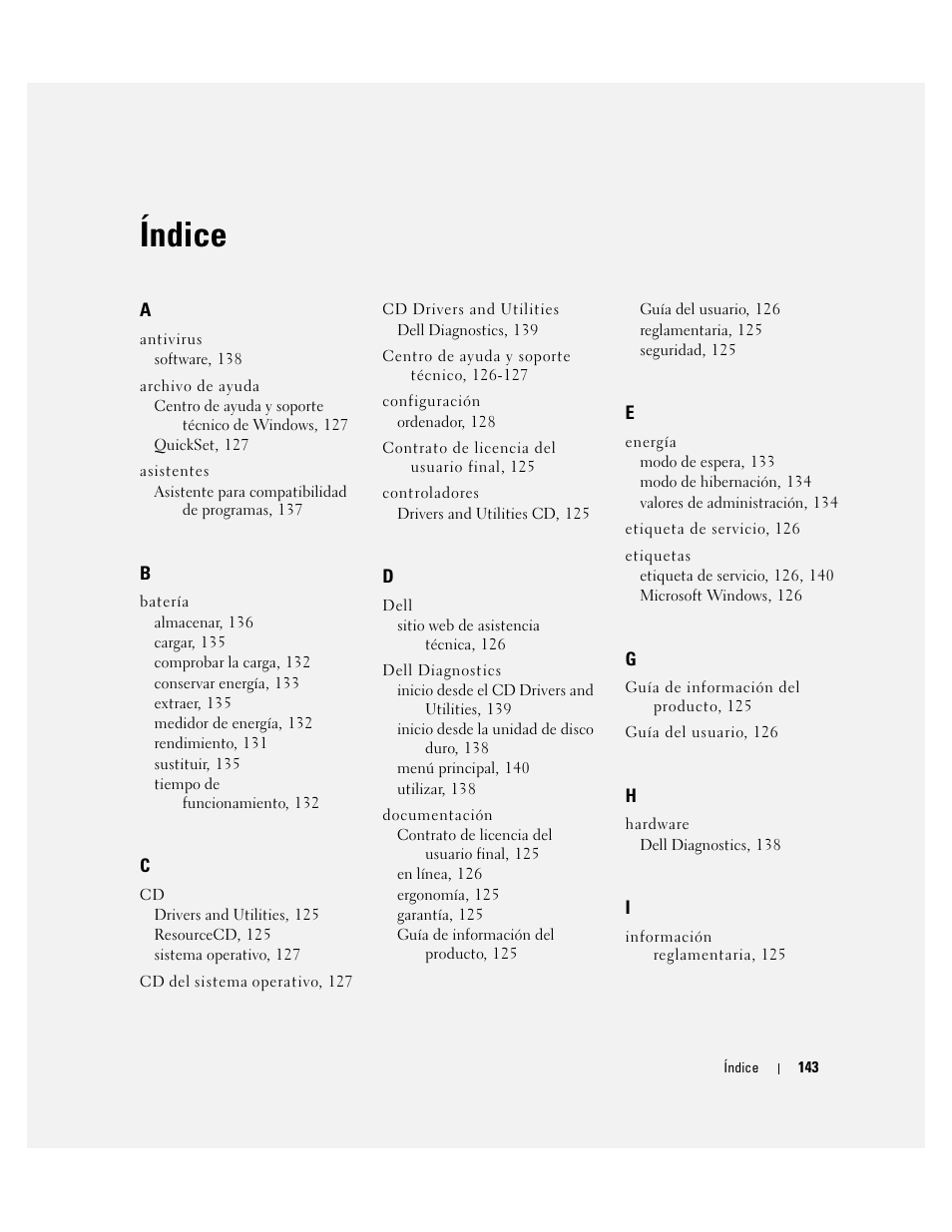 Índice | Dell Latitude 120L User Manual | Page 143 / 144