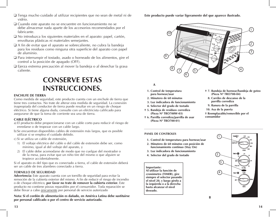 Conserve estas instrucciones | Black & Decker TRO701T User Manual | Page 8 / 21