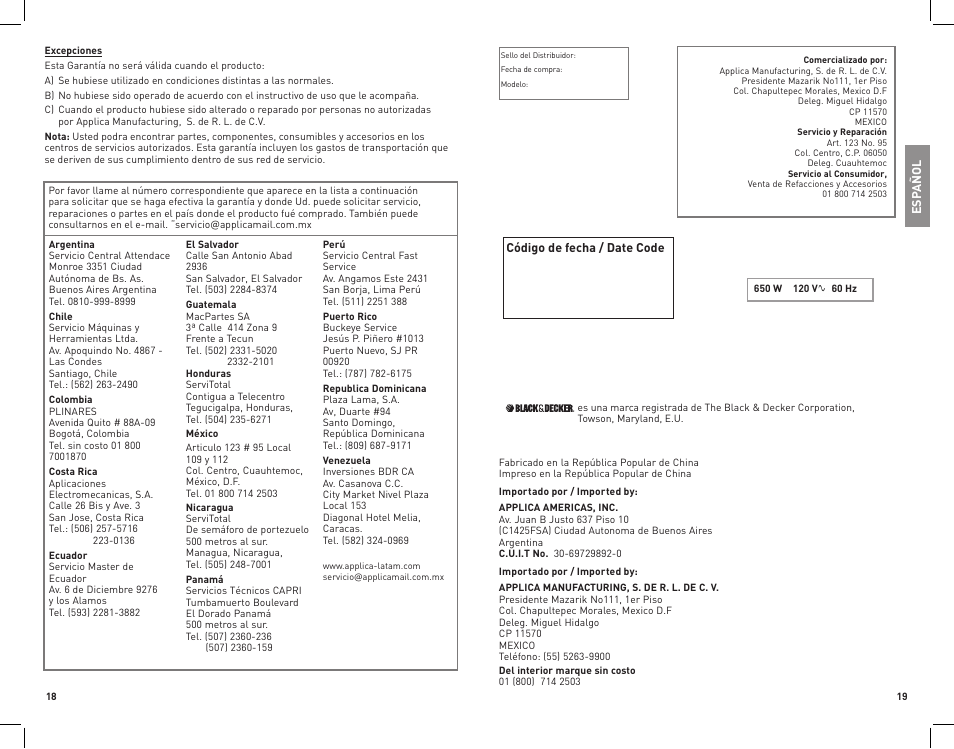 Black & Decker DCM600B User Manual | Page 10 / 11