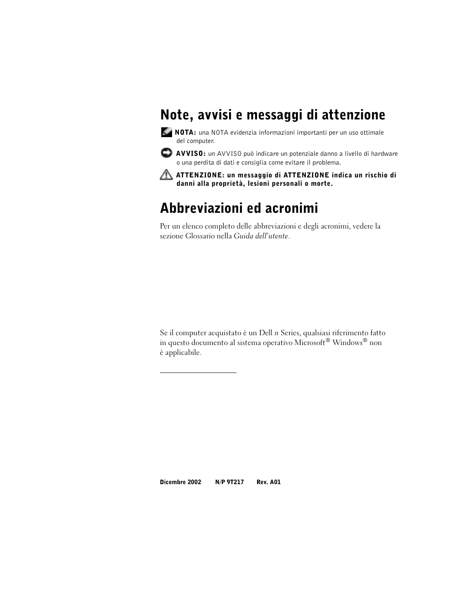 Abbreviazioni ed acronimi | Dell Precision 350 User Manual | Page 104 / 170