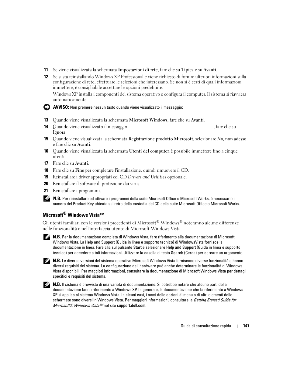 Microsoft® windows vista, Microsoft | Dell OptiPlex 745c (Early 2007) User Manual | Page 147 / 224