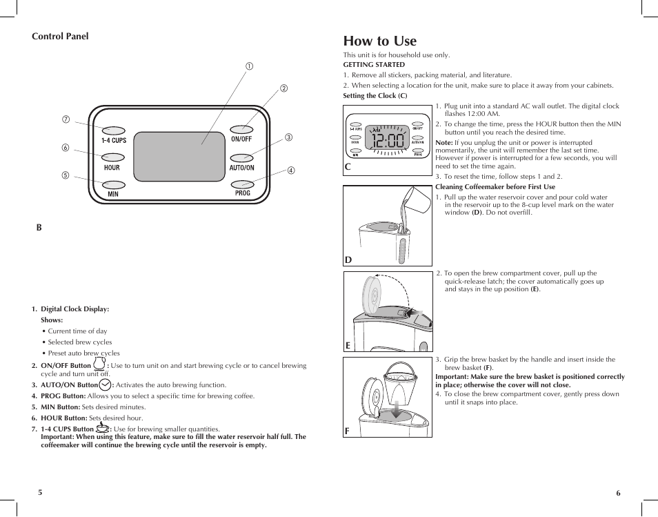 How to use | Black & Decker TCM1000KT User Manual | Page 4 / 19