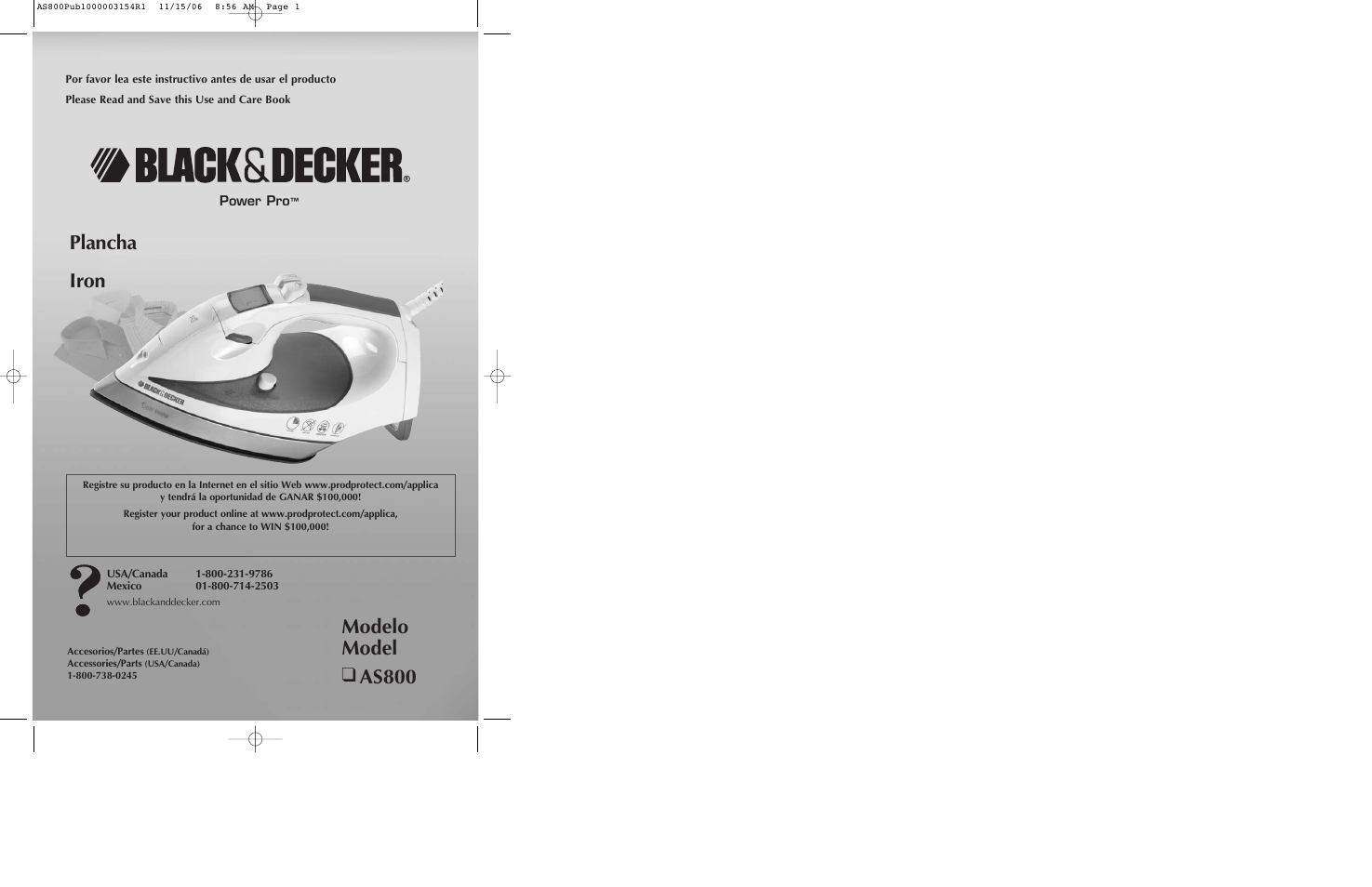 Black & Decker AS800 User Manual | 11 pages