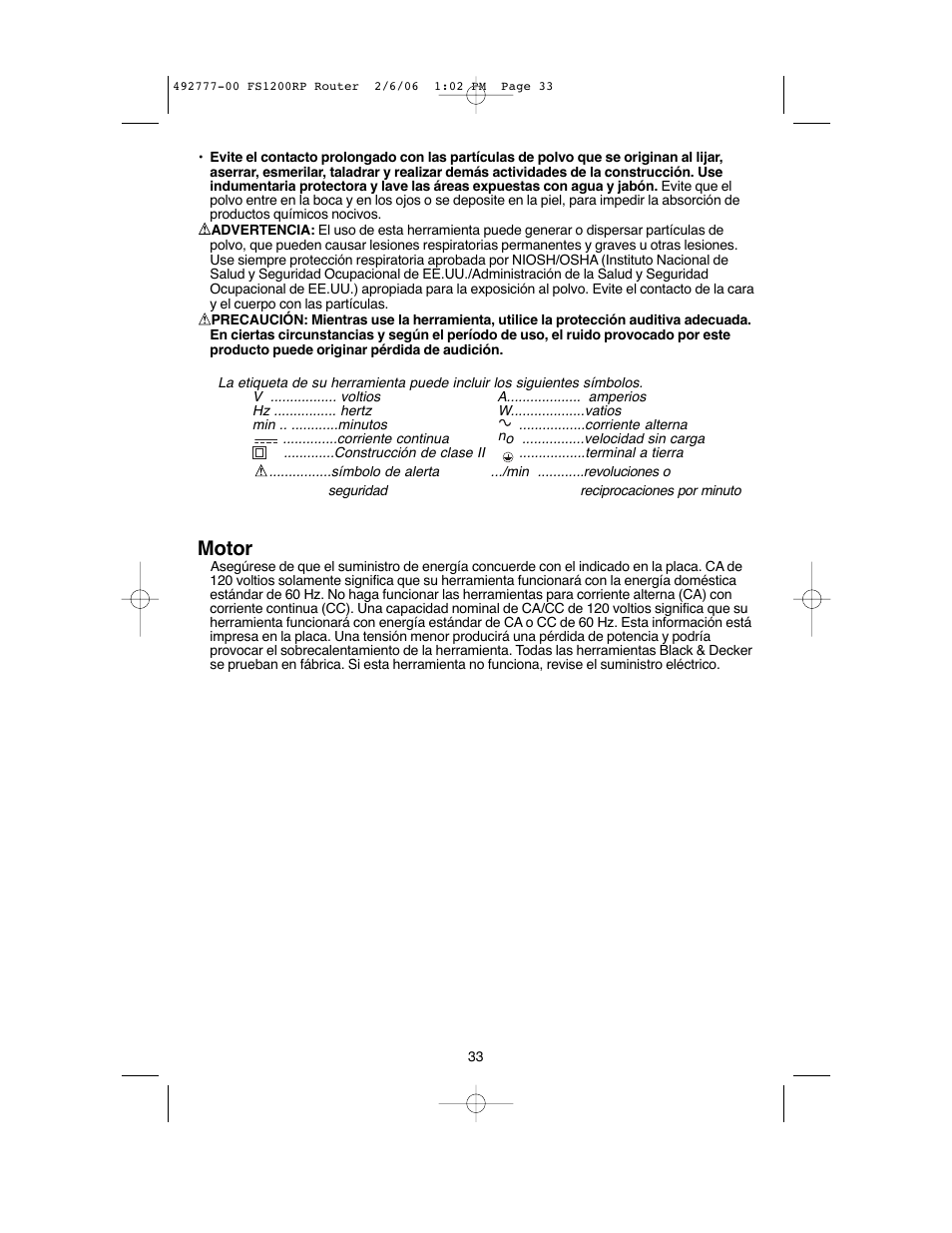 Motor | Black & Decker Fire Storm 492777-00 User Manual | Page 33 / 44