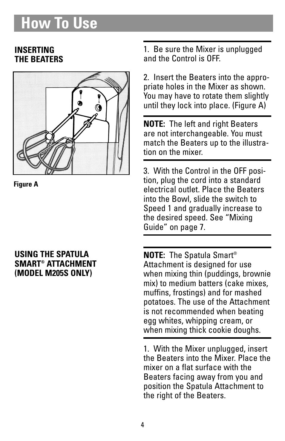 How to use | Black & Decker M205S User Manual | Page 4 / 12