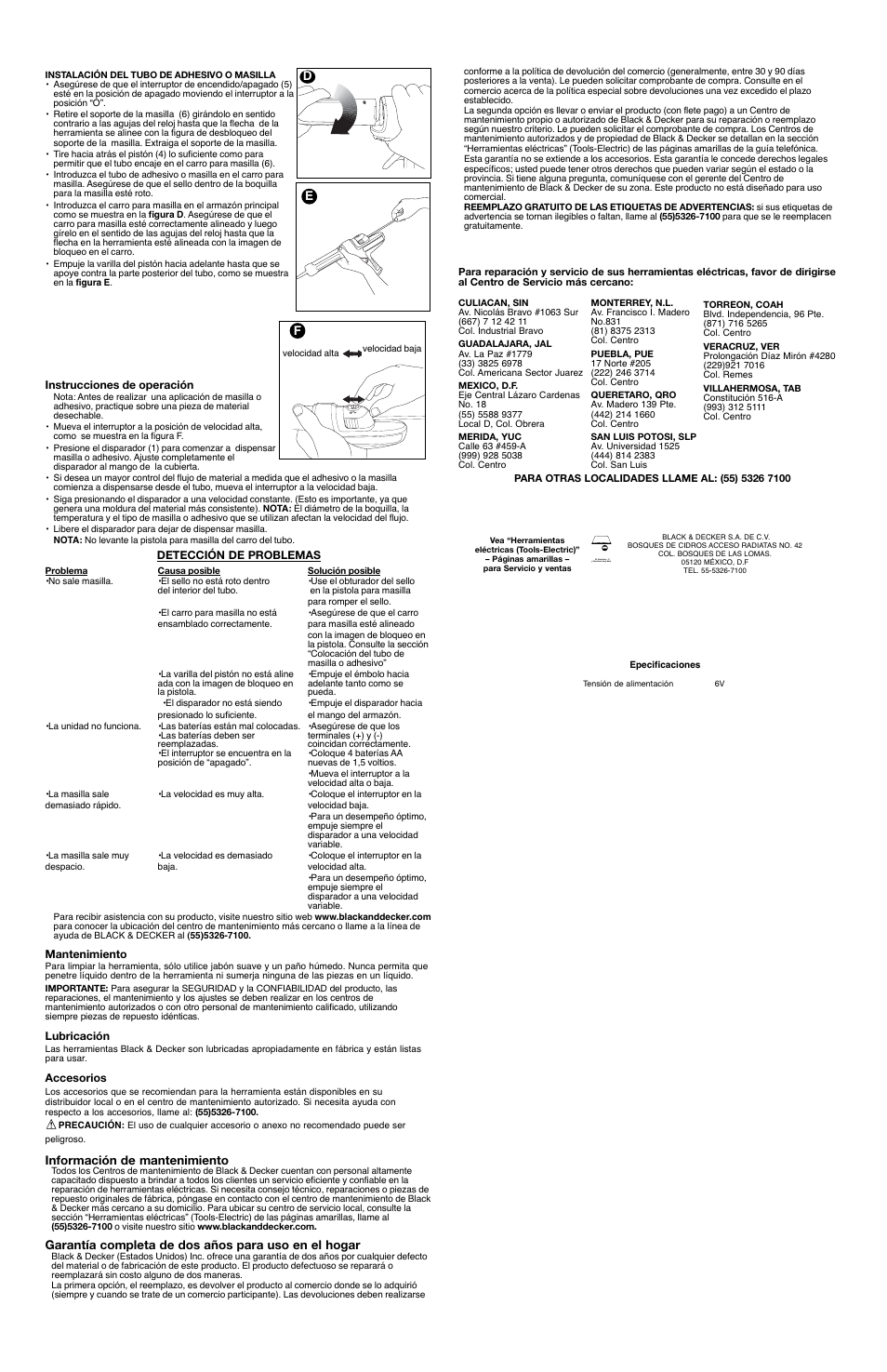 Black & Decker CG100 User Manual | Page 5 / 5