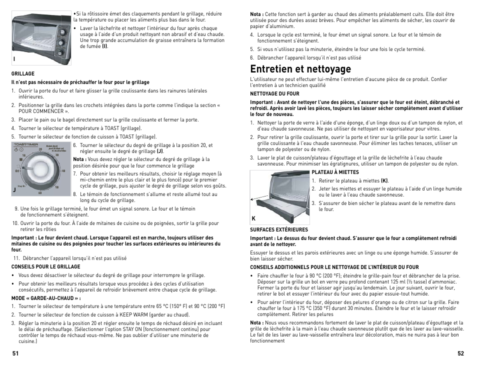 Entretien et nettoyage | Black & Decker Perfect Broil CTO4300BUC User Manual | Page 27 / 33