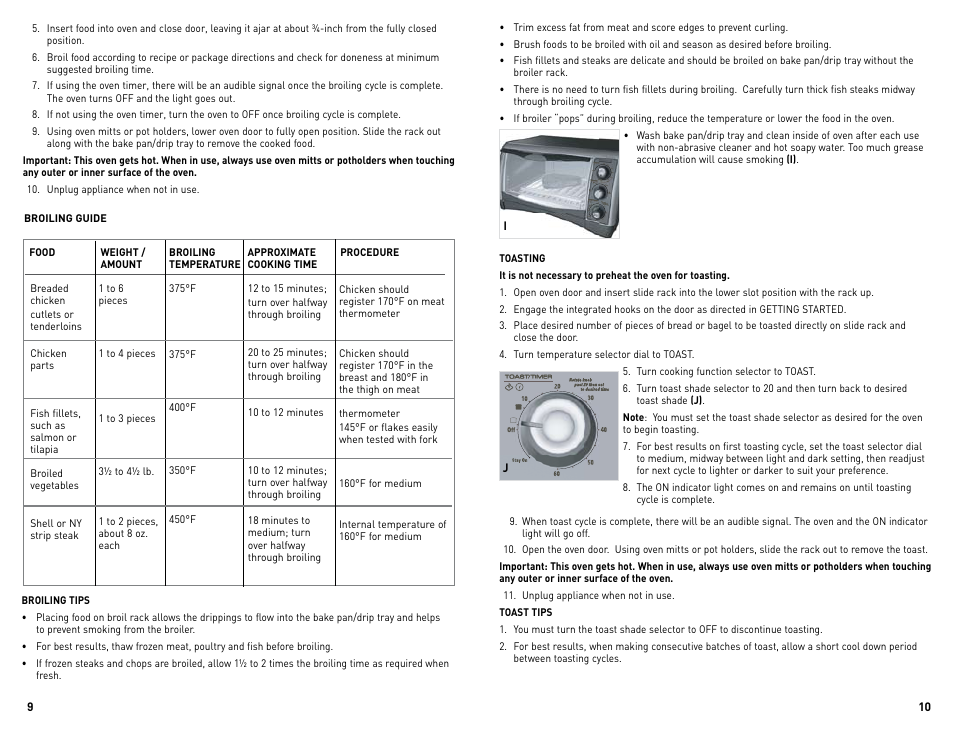 Black & Decker Perfect Broil CTO4300BUC User Manual | Page 6 / 33