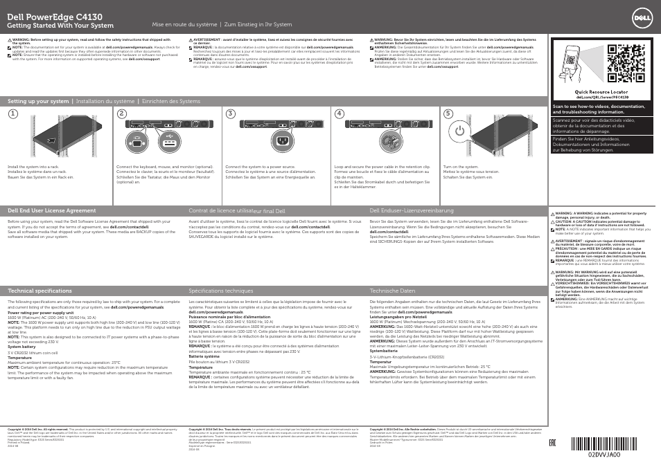 Dell PowerEdge C4130 User Manual | 2 pages