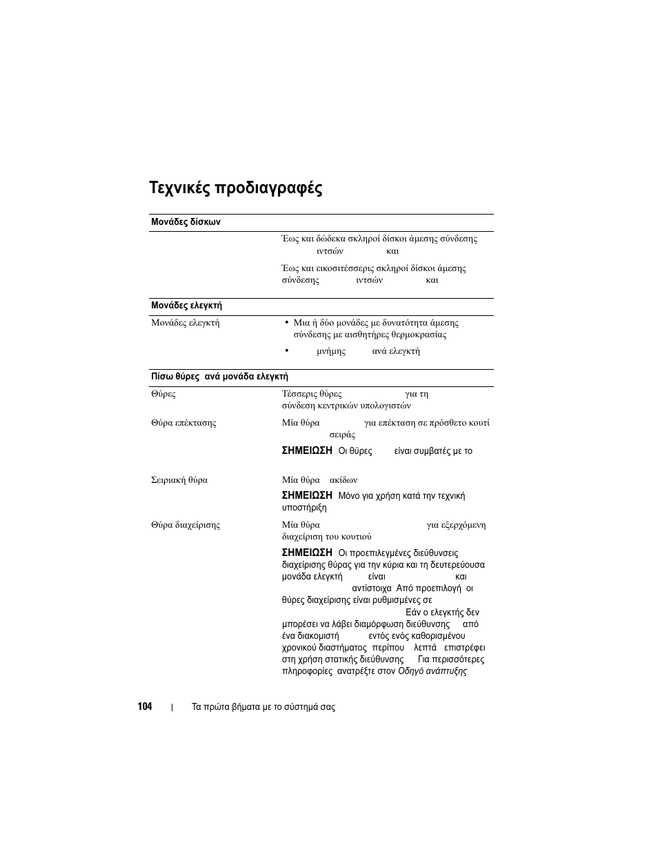 Τεχνικές προδιαγραφές | Dell PowerVault MD3220i User Manual | Page 106 / 222