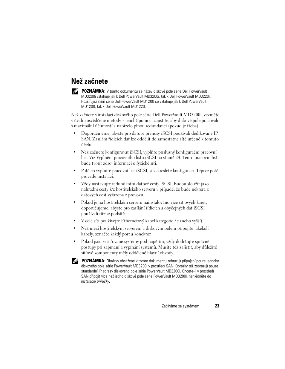 Než začnete | Dell PowerVault MD3220i User Manual | Page 25 / 222