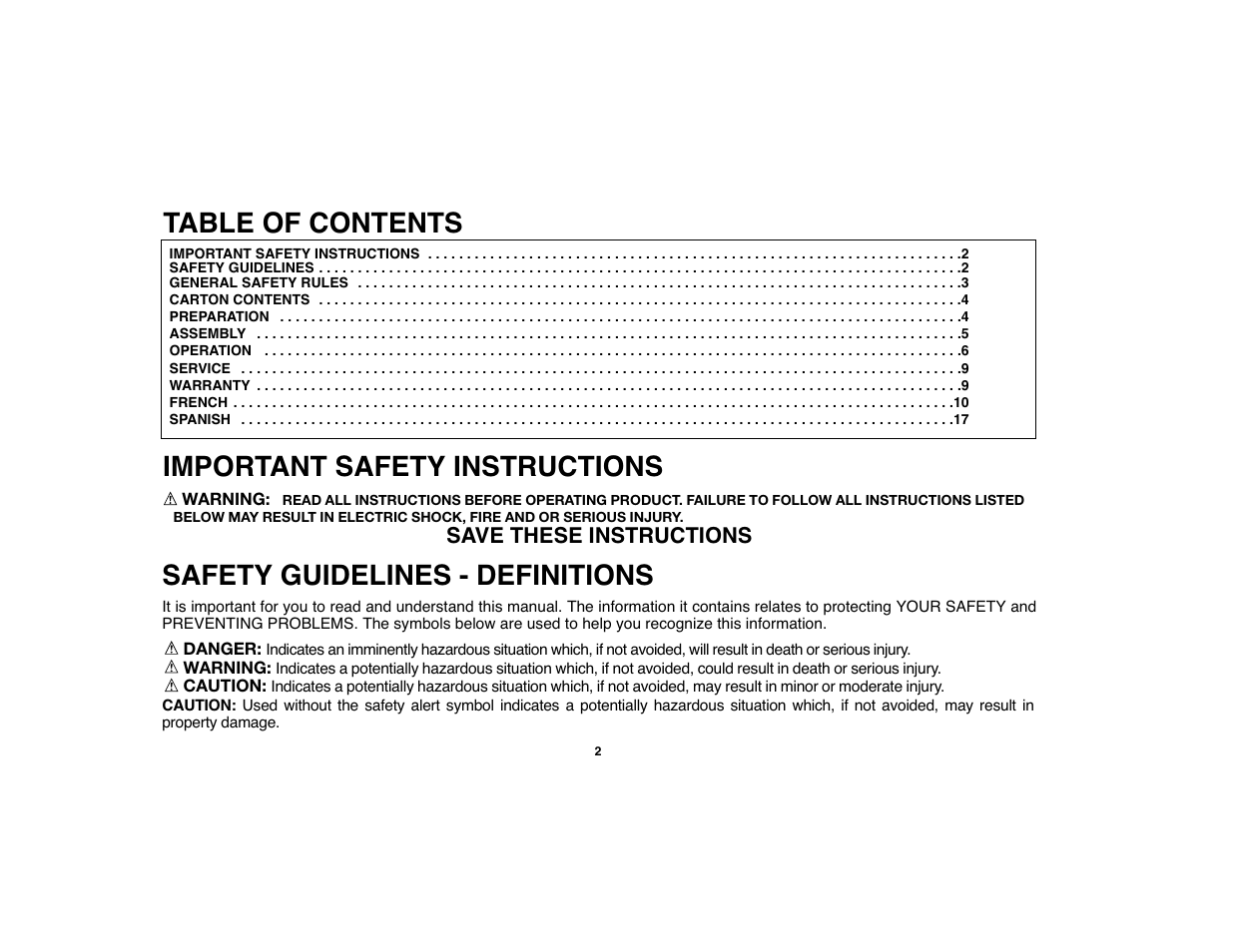 Black & Decker BDWS100 User Manual | Page 2 / 24