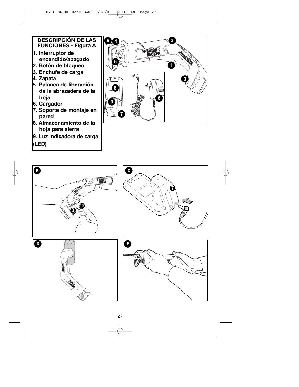 Black & Decker CHS6000 User Manual | Page 27 / 34