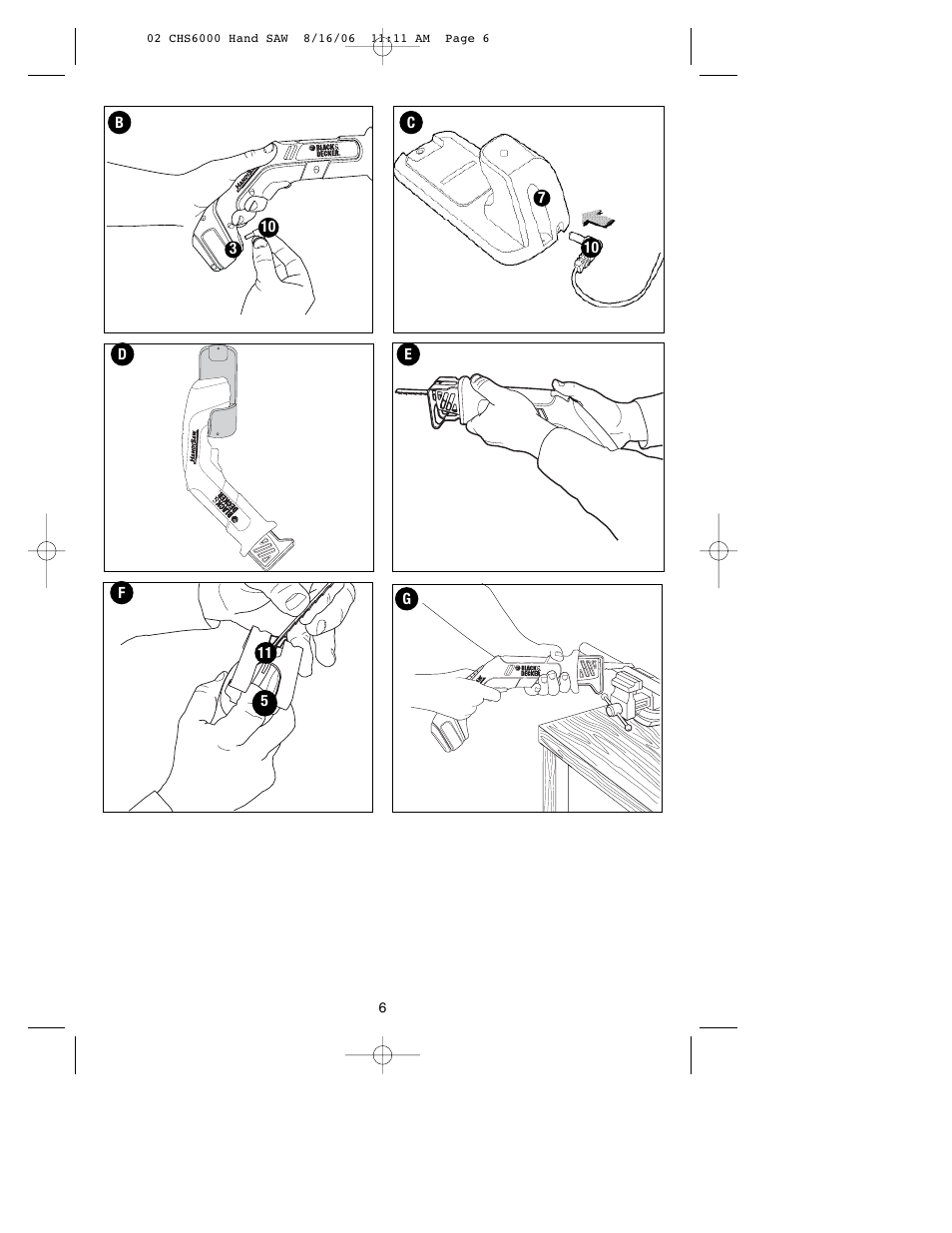 Black & Decker CHS6000 User Manual | Page 6 / 34