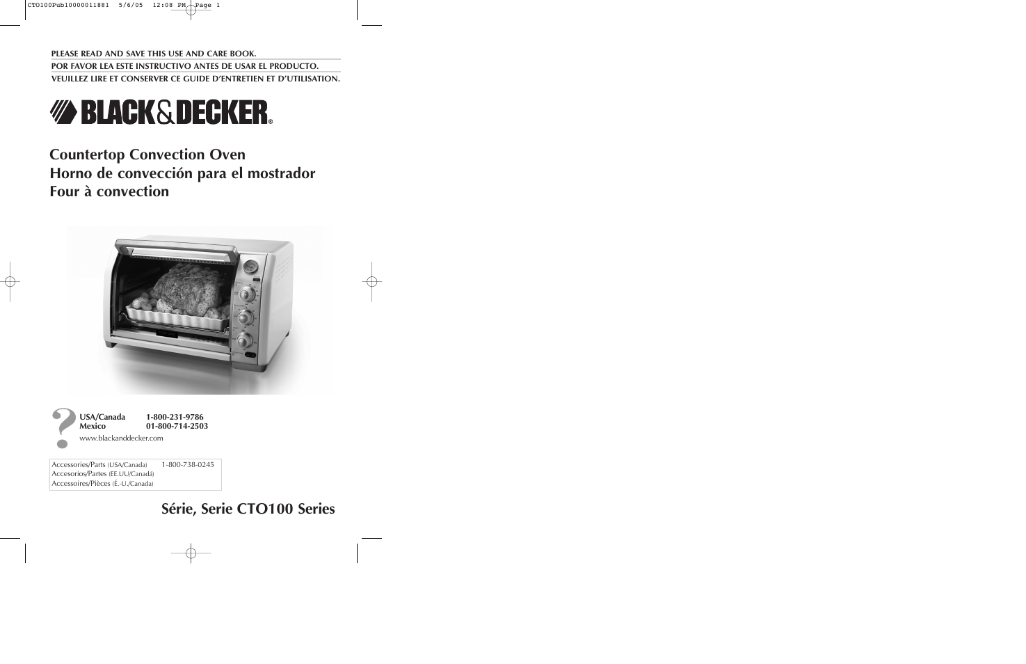Black & Decker CTO100 Series User Manual | 13 pages