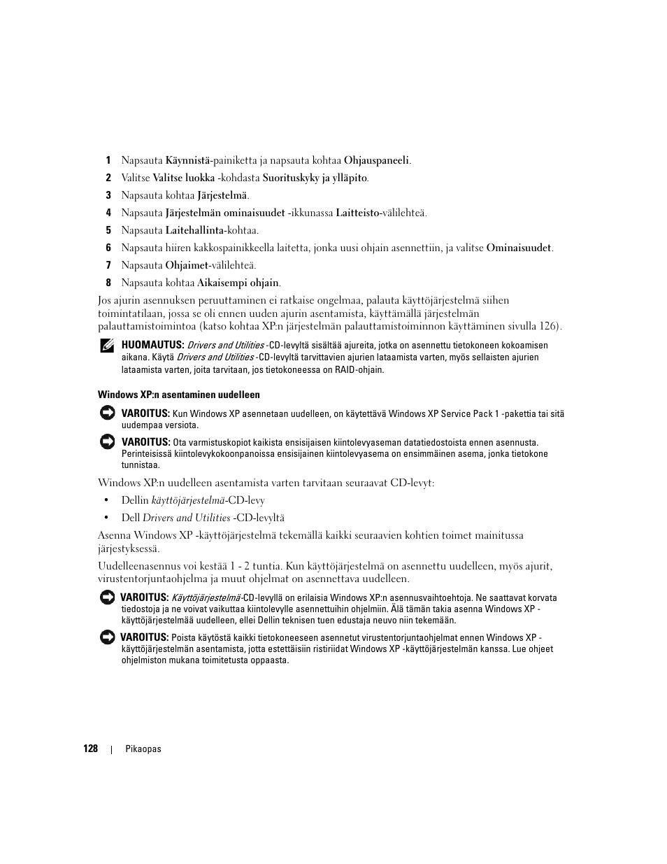 Dell OptiPlex 320 User Manual | Page 128 / 356