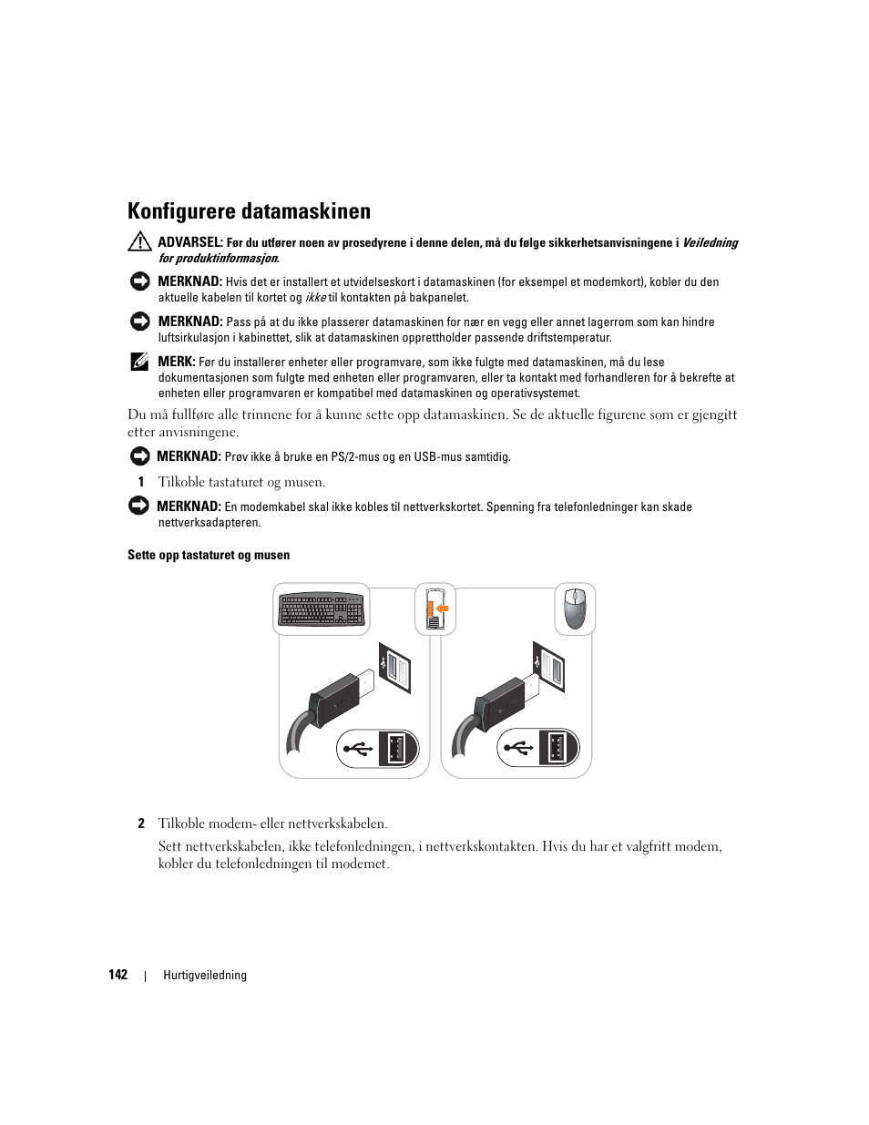 Konfigurere datamaskinen | Dell OptiPlex 320 User Manual | Page 142 / 356