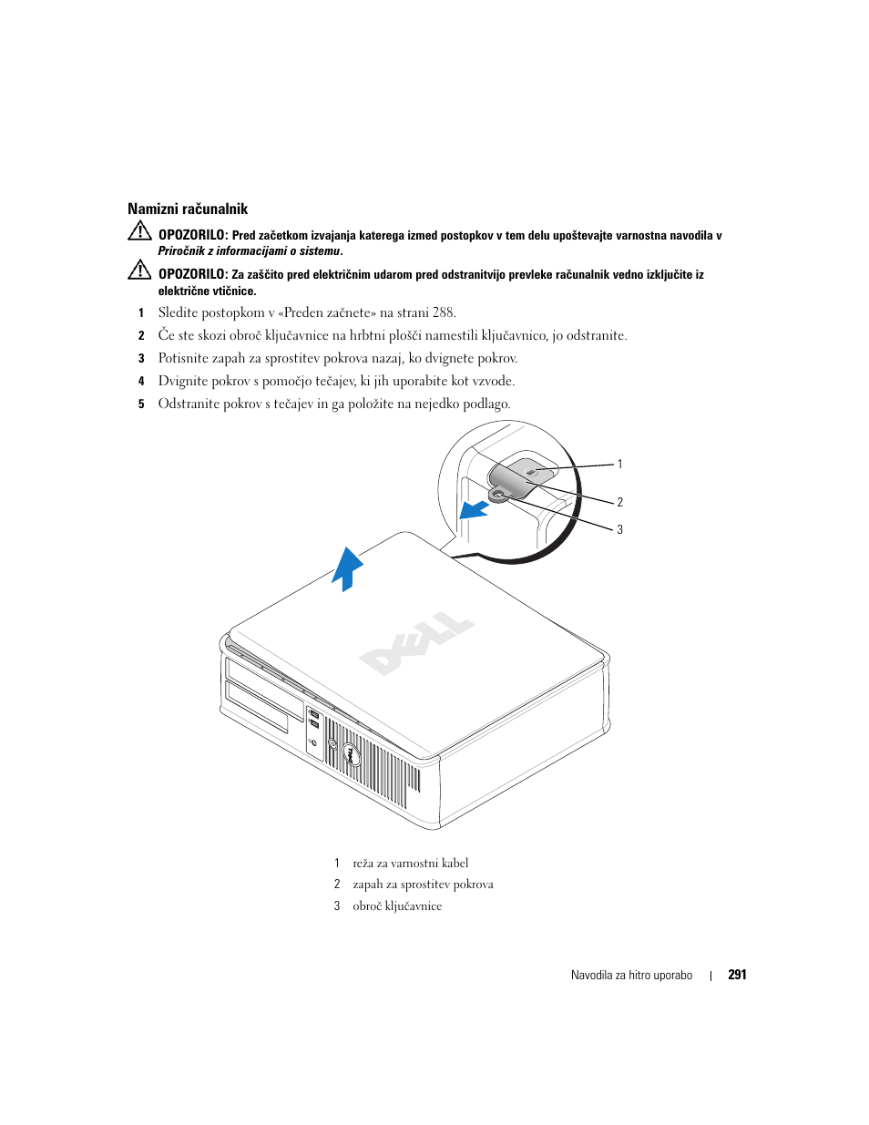 Namizni računalnik | Dell OptiPlex 320 User Manual | Page 291 / 356