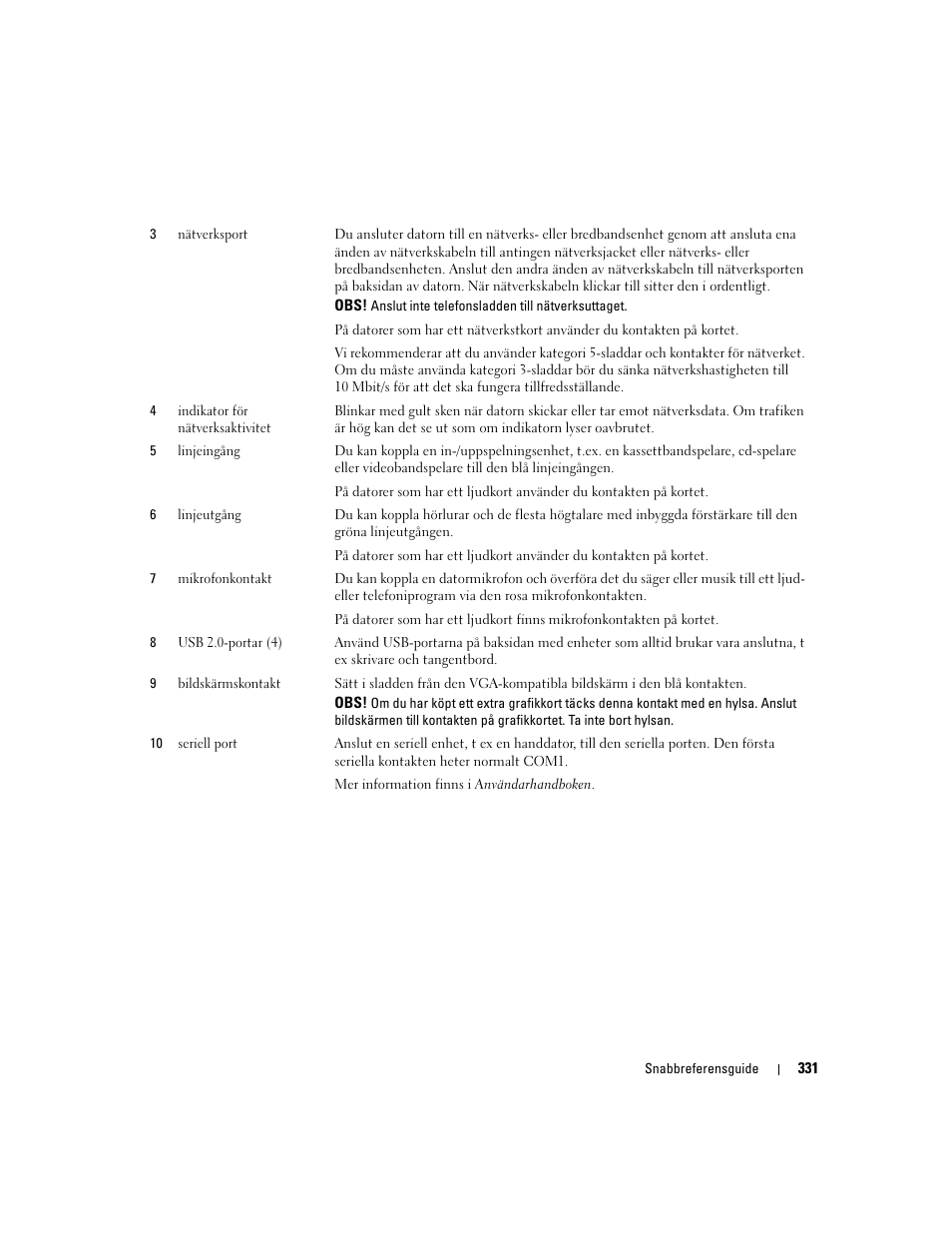 Dell OptiPlex 320 User Manual | Page 331 / 356