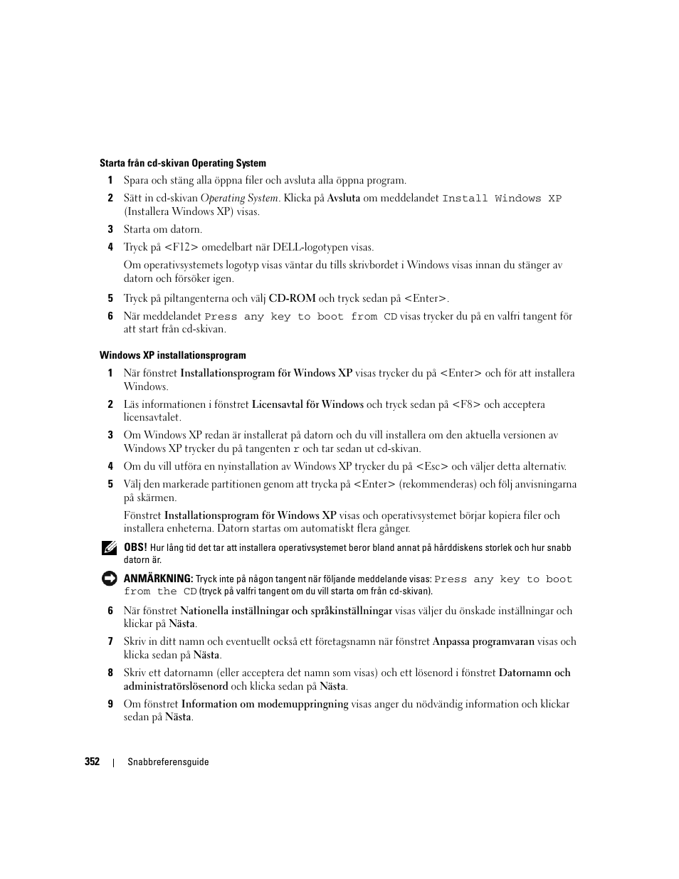 Dell OptiPlex 320 User Manual | Page 352 / 356