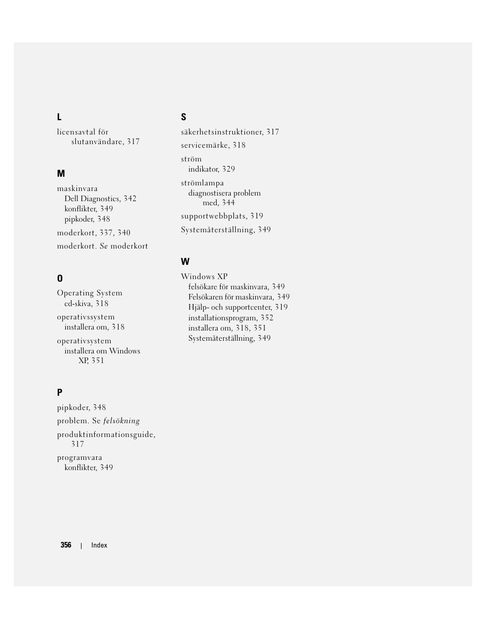 Dell OptiPlex 320 User Manual | Page 356 / 356