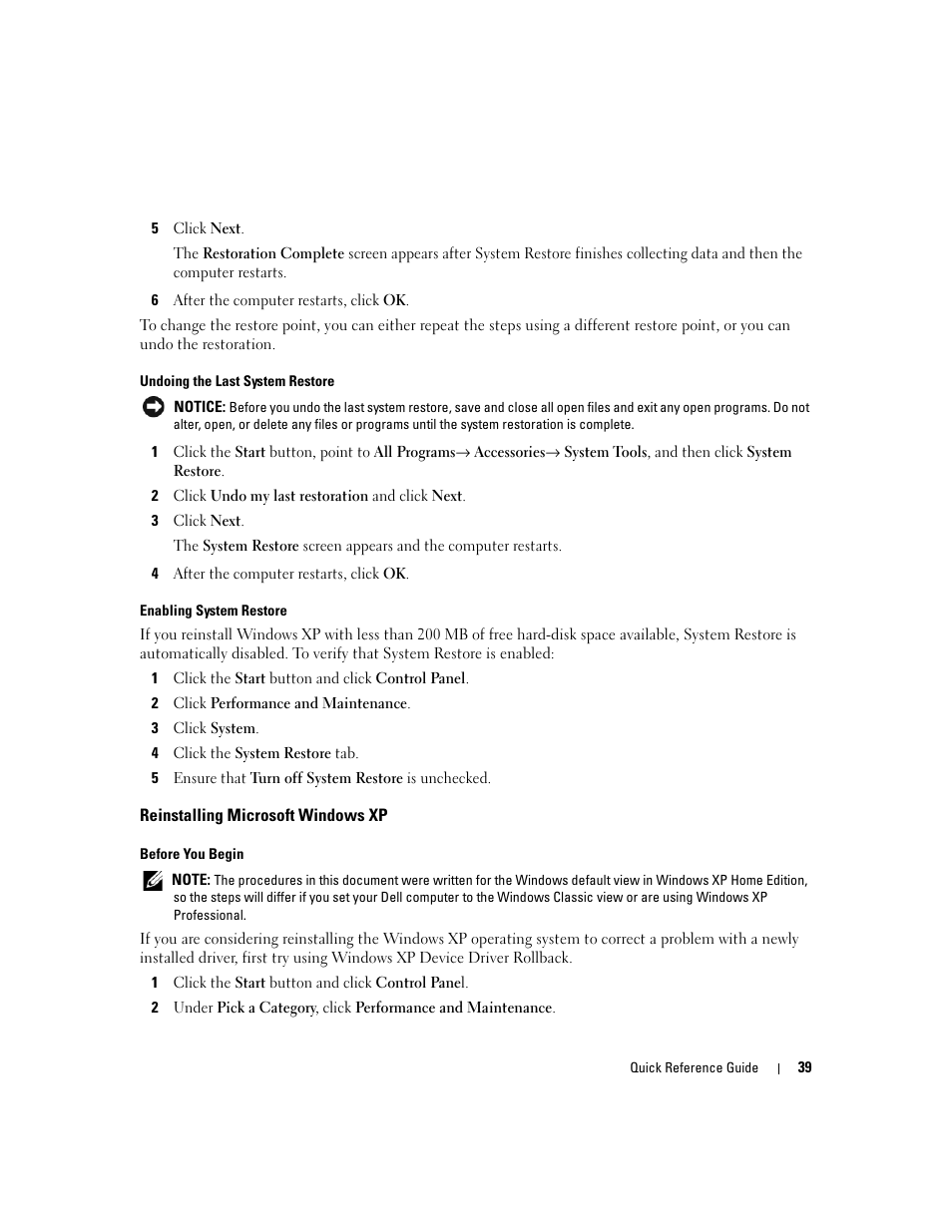 Reinstalling microsoft windows xp | Dell OptiPlex 320 User Manual | Page 39 / 356