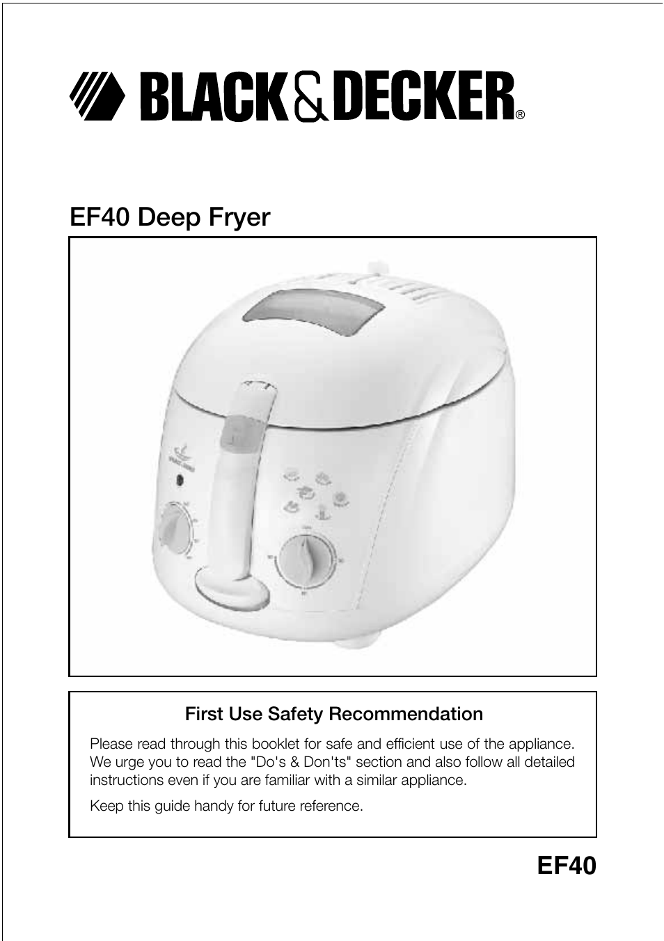 Black & Decker EF40 User Manual | 12 pages