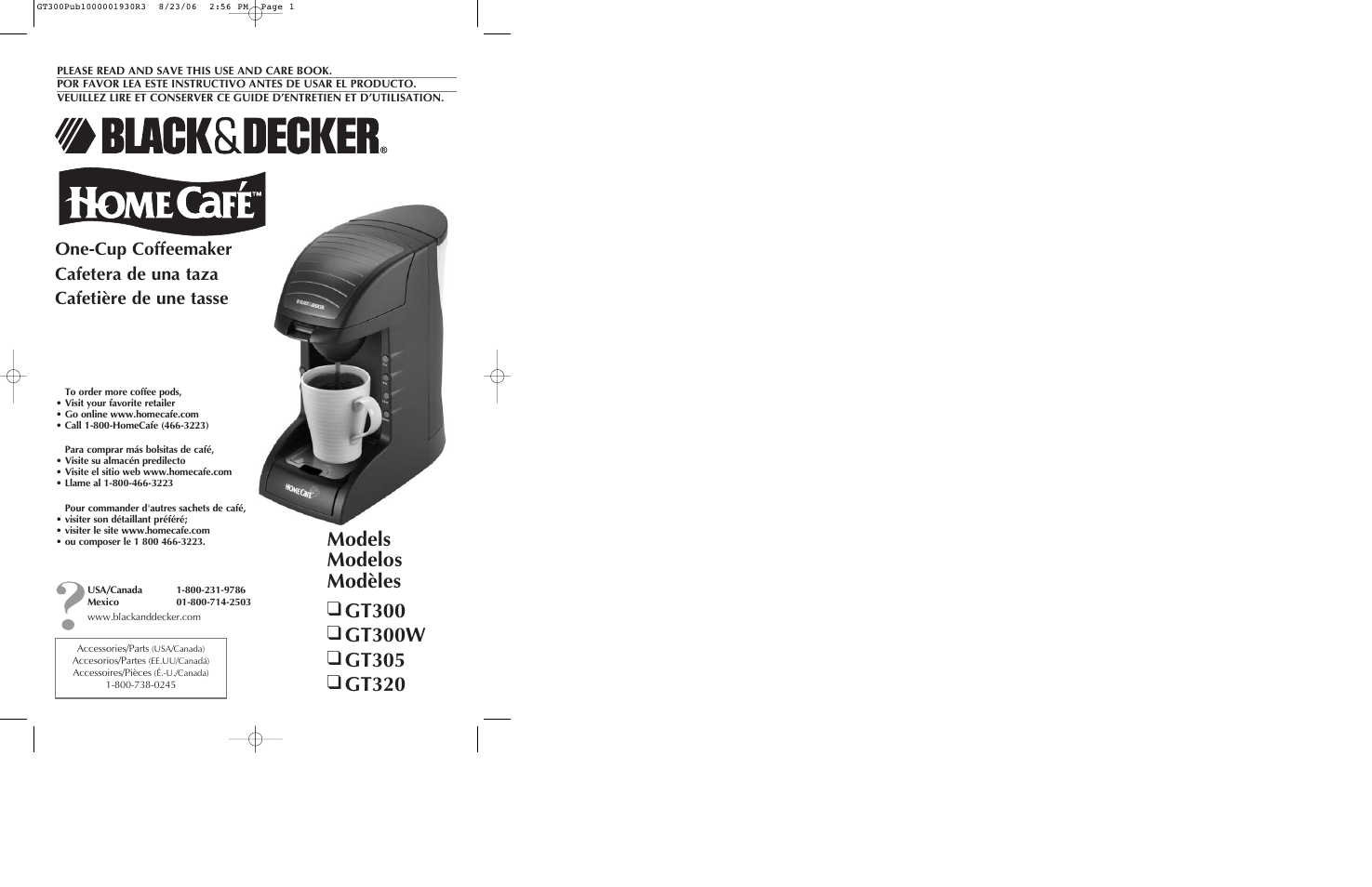 Black & Decker GT305. GT320 User Manual | 23 pages