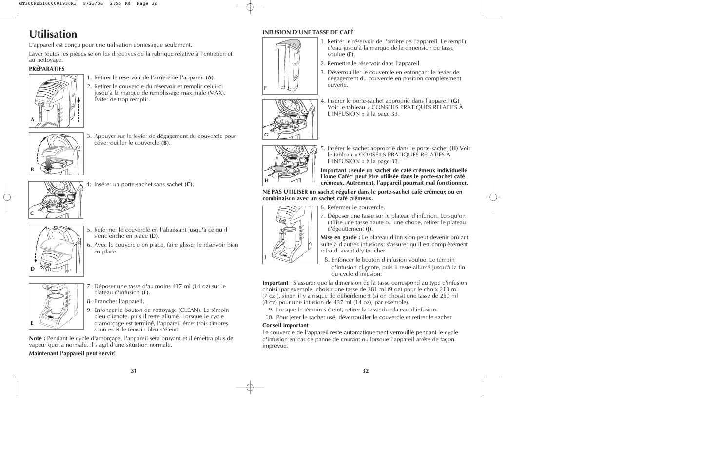 Utilisation | Black & Decker GT305. GT320 User Manual | Page 17 / 23