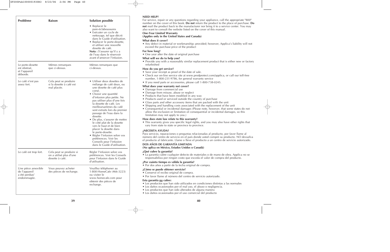 Black & Decker GT305. GT320 User Manual | Page 21 / 23