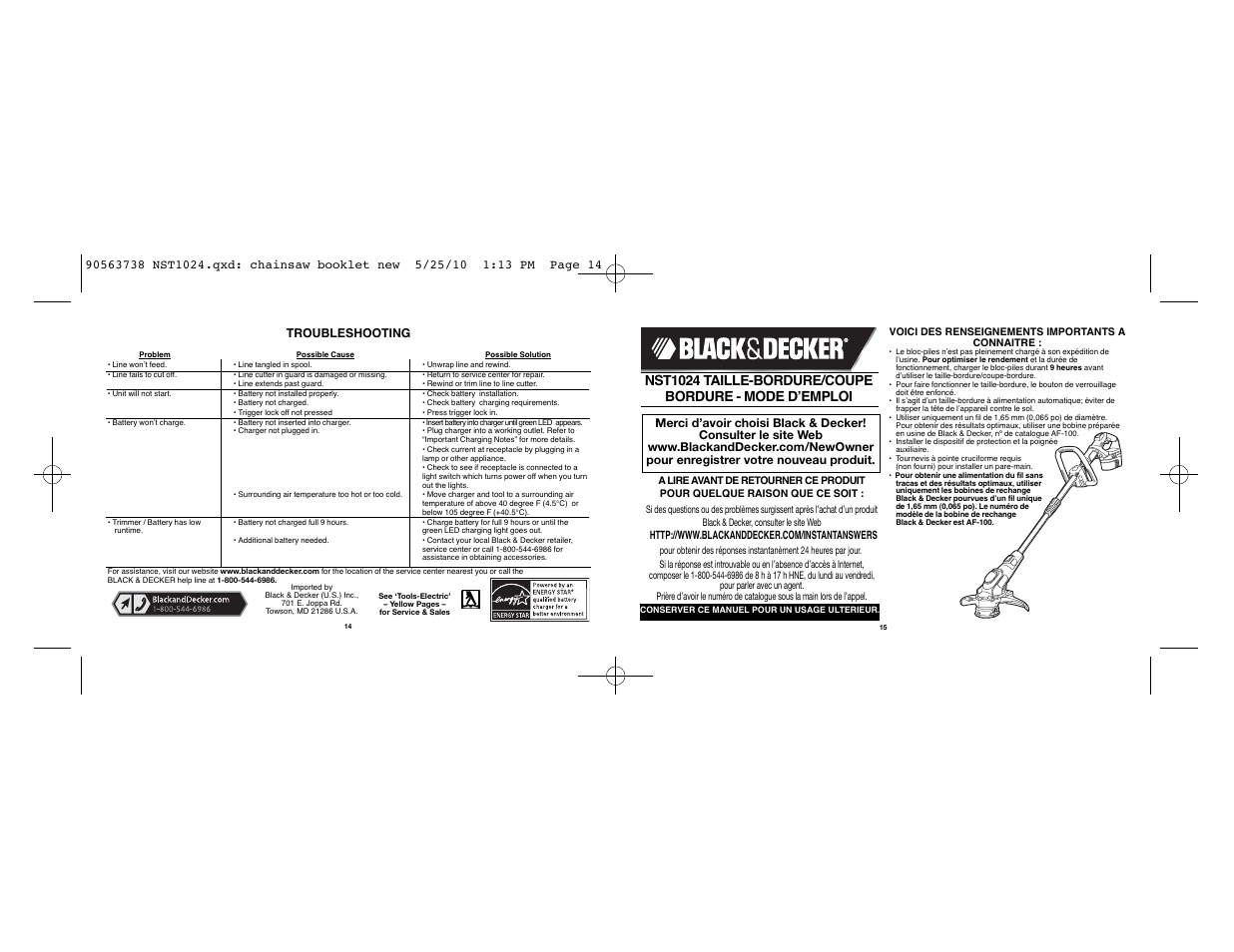 Black & Decker NST1024 User Manual | Page 8 / 25