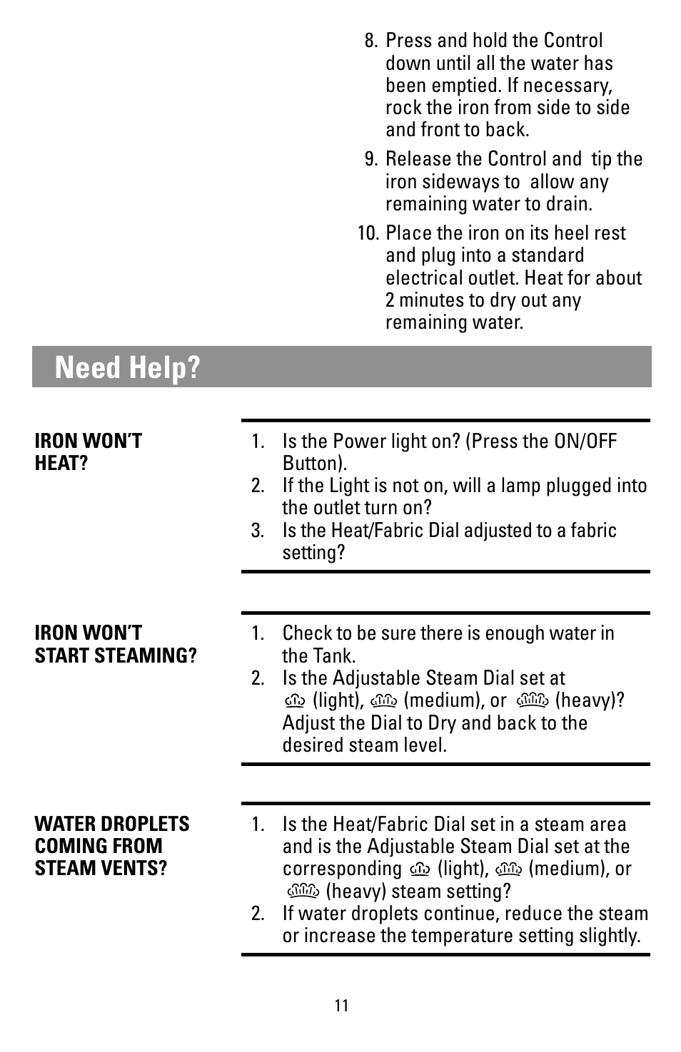 Need help | Black & Decker F855 User Manual | Page 11 / 16