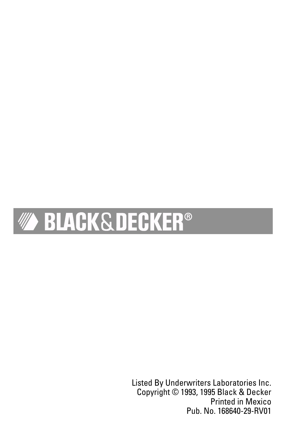 Black & Decker F855 User Manual | Page 16 / 16