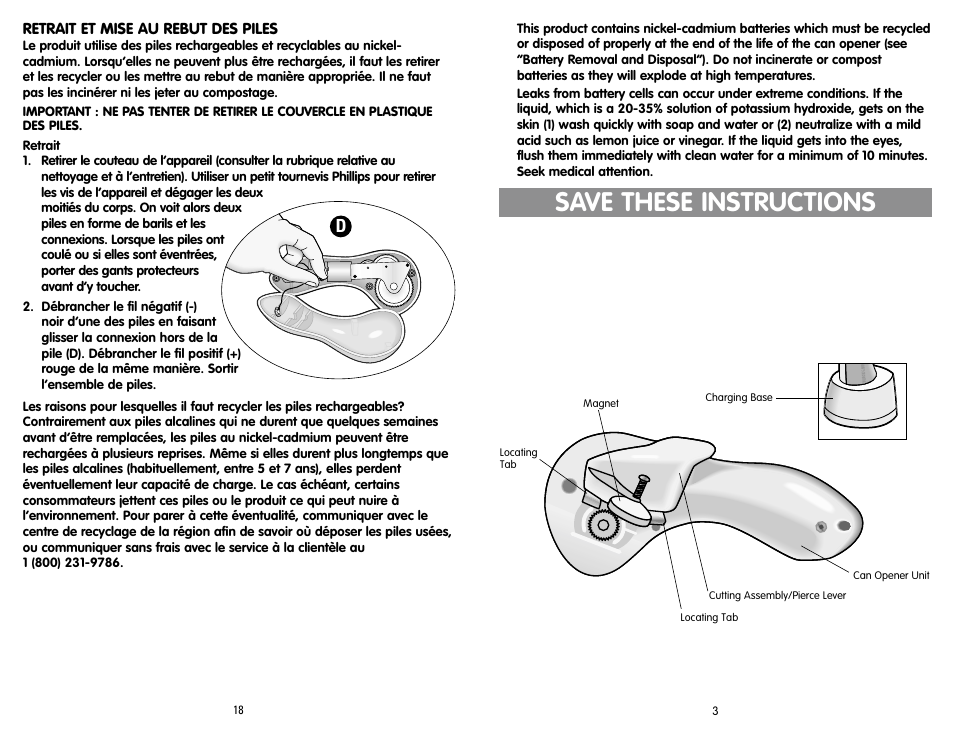 Save these instructions | Black & Decker KEC600 User Manual | Page 10 / 10
