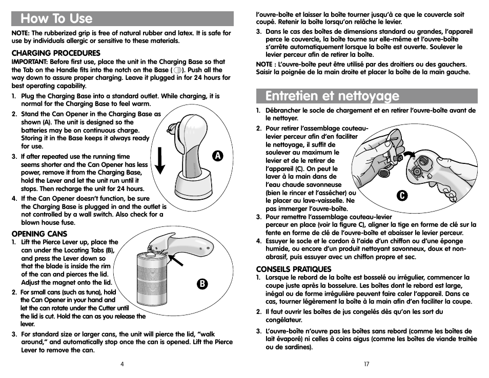 Entretien et nettoyage, How to use | Black & Decker KEC600 User Manual | Page 3 / 10