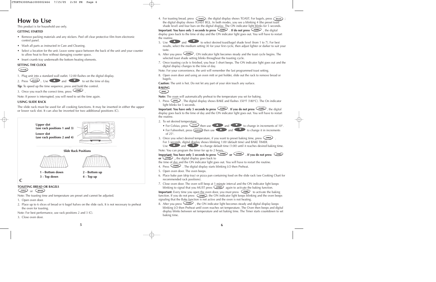 How to use | Black & Decker CTOKT6300 User Manual | Page 4 / 19