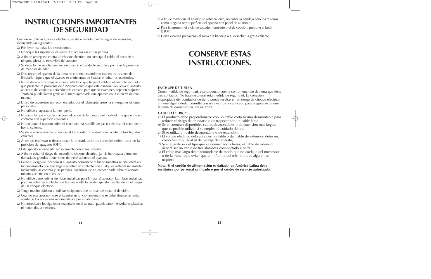 Black & Decker CTOKT6300 User Manual | Page 7 / 19