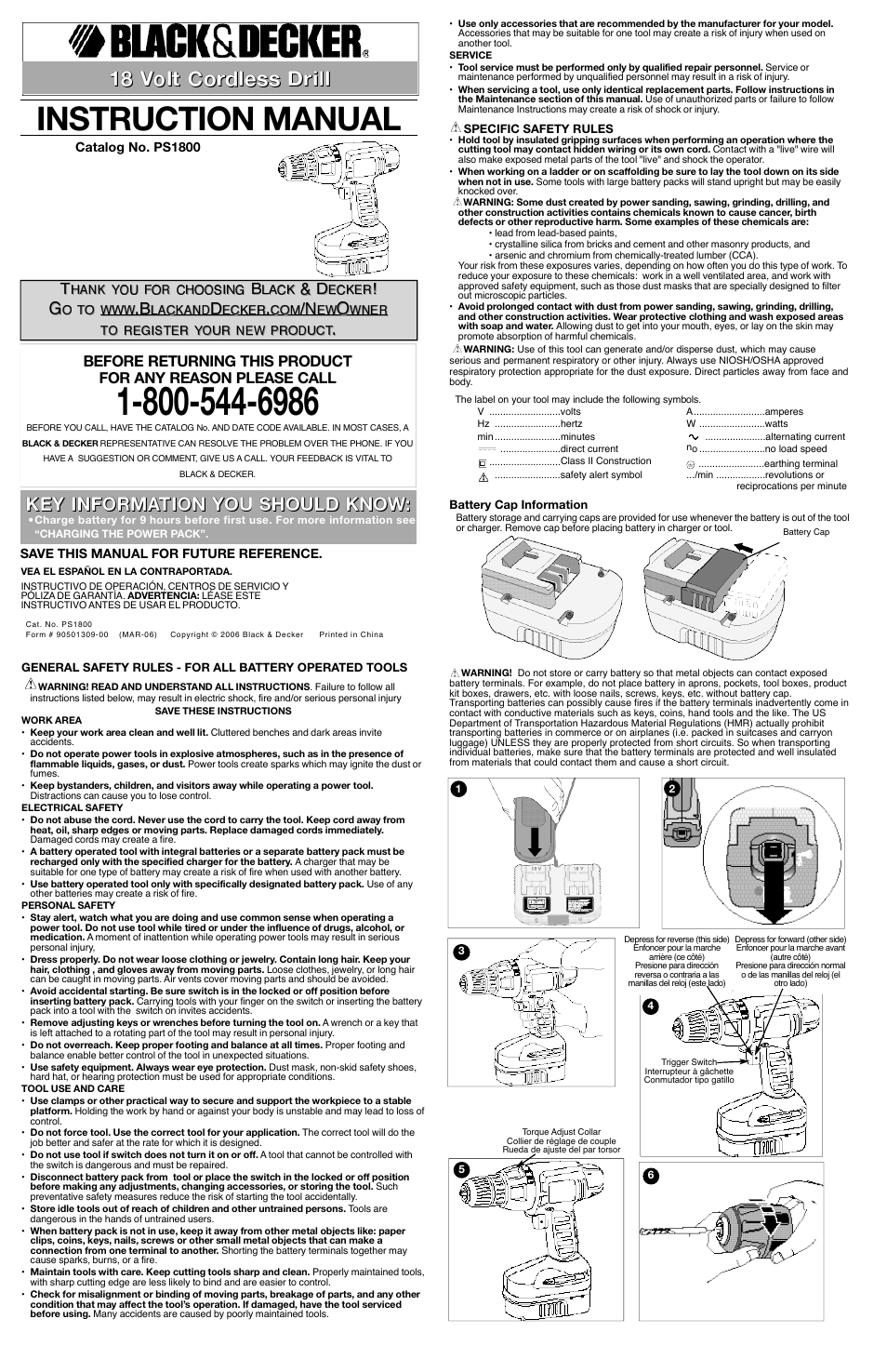 Black & Decker 90501309-00 User Manual | 7 pages