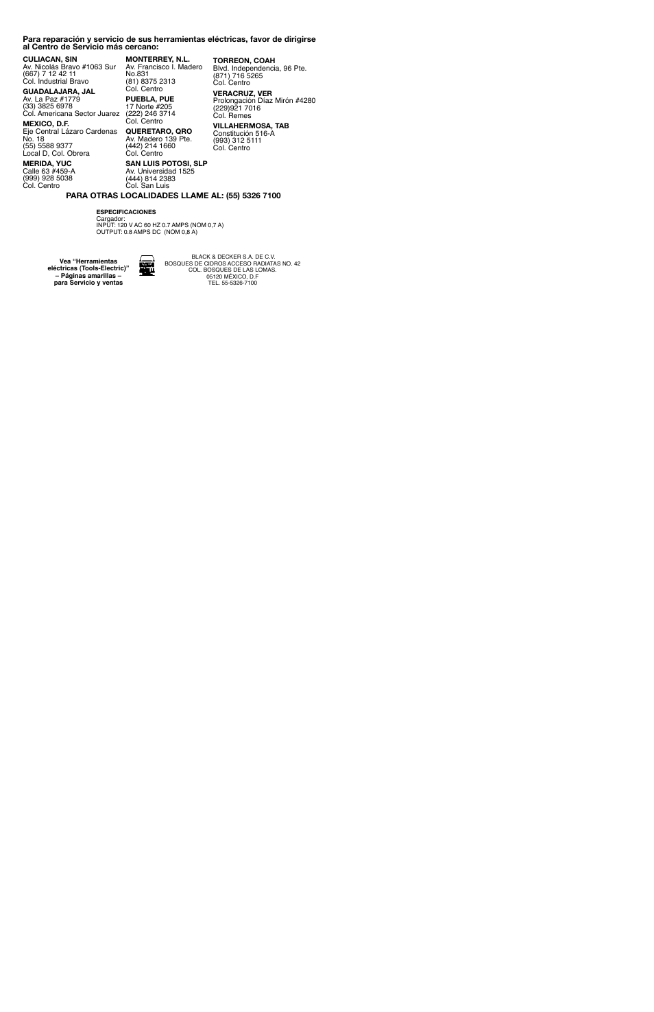 Black & Decker 90501309-00 User Manual | Page 7 / 7