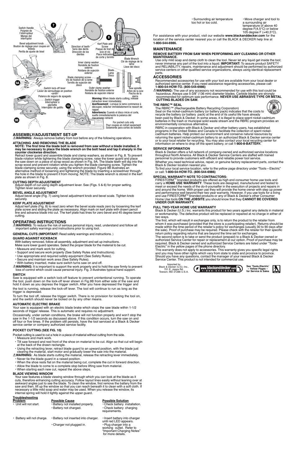 Black & Decker FS2400CS User Manual | Page 3 / 9