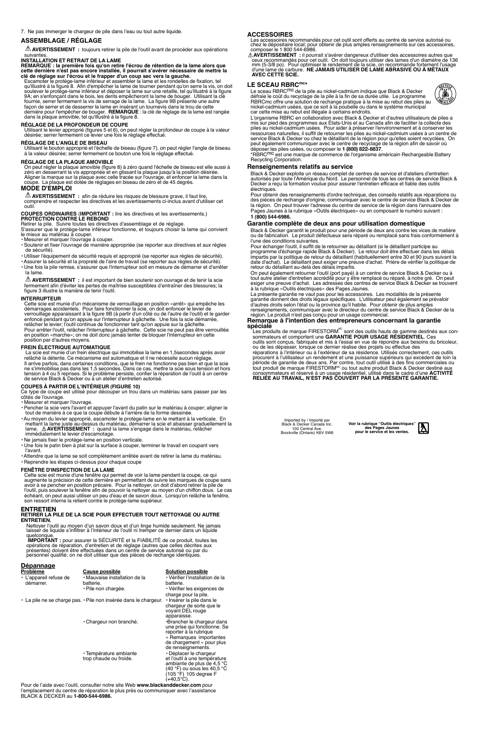Black & Decker FS2400CS User Manual | Page 6 / 9