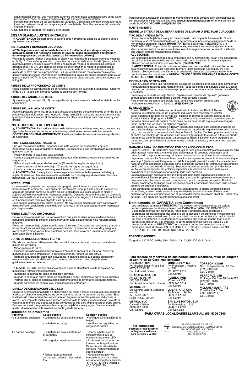 Black & Decker FS2400CS User Manual | Page 9 / 9