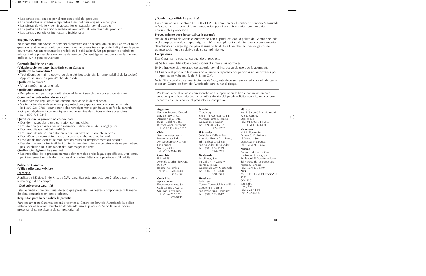 Black & Decker T1700S User Manual | Page 10 / 11